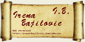 Irena Bajilović vizit kartica